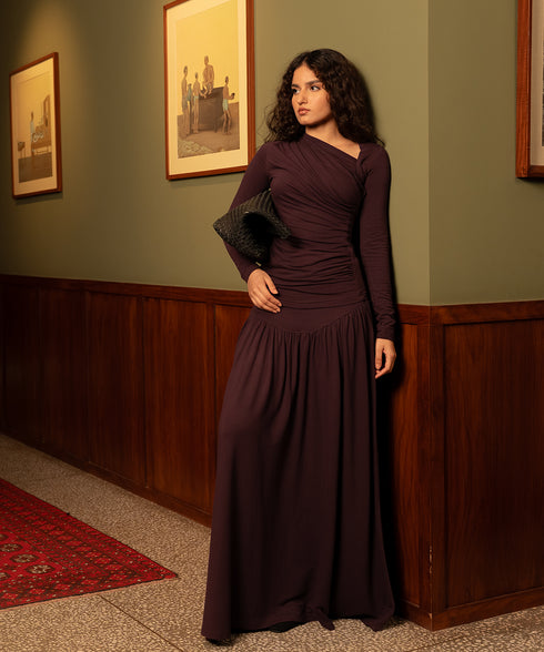 Women's Draped Skirt Set